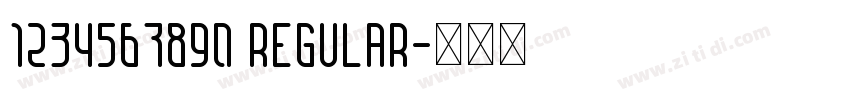 1234567890 Regular字体转换